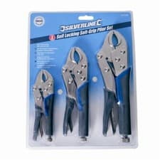 Image of Silverline 675268 Self Locking Soft-Grip Pliers Set 3pce
