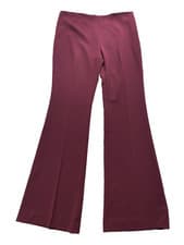 Image of Theory Womens 12 Grenache Admiral Crepe Flare Pants (Fits 34x34) Maroon