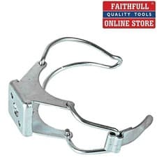 Image of GREASE GUN HOLDER CLAMP WALL MOUNTED BRACKET STORAGE SOLUTION FAITHFULL TOOLS