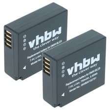 Image of 2x Battery for Panasonic DMW-BLE9E DMW-BLE9 750mAh