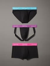 Image of Calvin Klein: Pride 3 Pack Trunks Briefs and Jock Strap (Size:XL)