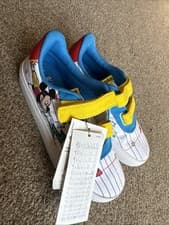 Image of Adidas VULC RAID3R Mickey Mouse Disney Kids Trainers Size 1