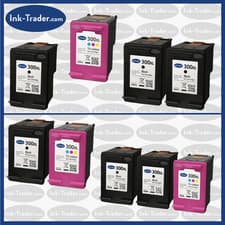 Image of Selection Of Refilled HP 300XL Ink Cartridges - Black / Colour