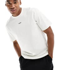 Image of HUGO Dapolino Mens T-Shirt White Logo Top Mens Size Large Genuine