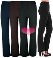 Image of Ladies Nurse Work Carer Stretch Pull On Trousers 27 Leg 29 Leg 31 Leg UK8-26