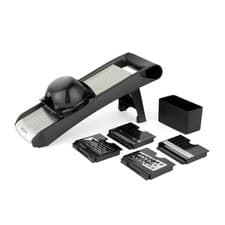 Image of Salter Expert Chef’s Mandoline – 4 Blades, Adjustable Thickness, Foldable, Black