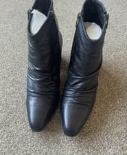 Image of Moda In Pelle Size 39 UK 6 Ankle Boots Leather Coralie Black New mod46