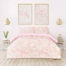 Image of Reversible 100% Microfiber Abstract Printed Duvet Cover & Pillowcases Bed Set