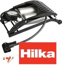 Image of Hilka 83450502 Heavy Duty Double Barrel Foot Pump