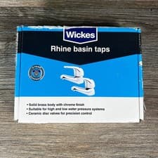 Image of WICKES RHINE BASIN TAPS CHROM 2 TAP BRAND NEW Kitchen Bathroom Taps