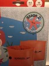 Image of Speedo Stage 2 Arm Bands Swimming AGE 0-2 Year max 15kg NEW IN BOX orange