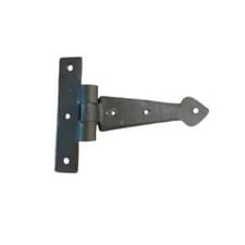 Image of 4 Inch T Hinges Tee Hinge Strap Hinge Black Wrought Iron Arrow SOLD IN PAIRS