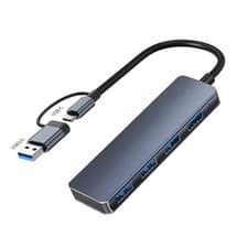 Image of Premium quality Aluminium USB 3.0 Hub 4-Port (USB-A/USB-C Input) Sleek Design
