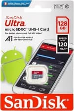 Image of SanDisk Ultra 128GB Micro SD Memory Card UHS-I Up to 120MB SDSQUNR-128G-GN6MN