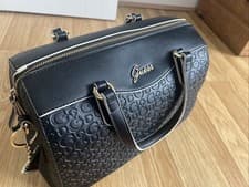Image of Guess Black Bag Handbag Logo Monogram