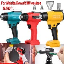 Image of Hot Air Gun Cordless For Dewalt / Makita / M18 18V Electric Heat Gun +4x Nozzle