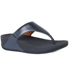 Image of Fitflop Lulu Metalic Cosmic Blue Toe Post Sandal