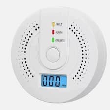 Image of Carbon Monoxide Detector Warning Alarm Sensor LED Digital Battery Powered