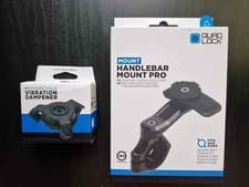 Image of Quad Lock Motorcycle Handlebar Mount PRO + Vibration Dampener - iPhone Samsung