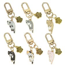 Image of Cute Kitten Keychain Exquisite Adorable Cat Keyring
