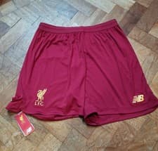 Image of Liverpool FC Shorts Genuine NEW BNWT Men's XL Red Home New Balance 2019 20