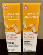 Image of AVALON ORGANICS Intense Defense FACIAL SERUM w/Vitamin C New Old Stock Lot of 2