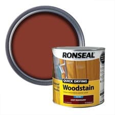 Image of Ronseal Quick Drying Woodstain Deep Mahogany Satin 2.5L