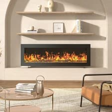 Image of 40/50/60/70/80/100 inch Insert/ Wall Mounted LED Fireplace Electric Inset Fire