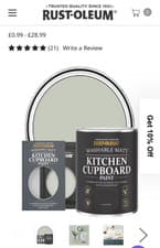 Image of 2x Rustoleum Green kitchen cupboard paint