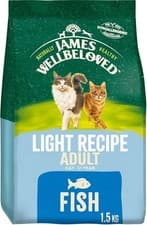 Image of Hypoallergenic Dry Cat Food - Light Adult Fish - James Wellbeloved - 1.5kG