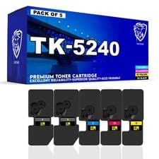 Image of Compatible Kyocera TK-5240 Toner Cartridges KCMY 5 Pack Set