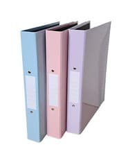 Image of Eastlight A4 Ring Binder 2-O Ring Pastel Colour Assorted Pack of 3