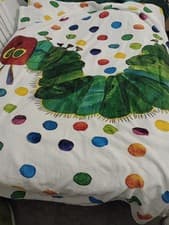 Image of The Hungry Caterpillar Blanket, fleece type lined. Very soft.