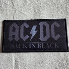 Image of ACDC AC/DC BACK IN BLACK LOGO THUNDER OFFICIAL LICENSED BAND MERCHANDISE PATCH
