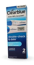 Image of CLEARBLUE Double Check & Date - Pack Of 2 Pregnancy Test - 1 Digital & 1 Visual