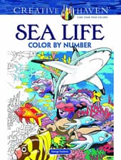 Image of Creative Haven Sea Life Color by Number Coloring Book