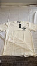 Image of Polo Ralph Lauren T-Shirt Men's Large Ivory Crest Logo Short Sleeve Skater NWT