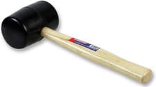 Image of D00091 1Kg (32Oz) Rubber Mallet, Black, Beige