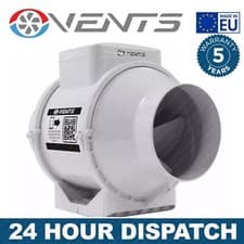 Image of VENTS TT Inline Extractor Fan Loft Mounted High Power Mixed Flow 100 125 150mm