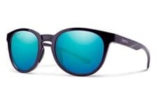 Image of Smith Eastbank Sunglasses in Crystal Midnight / Chromapop Opal Green Blue Mirror