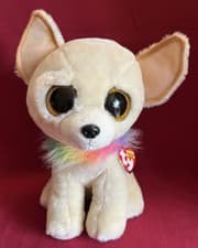 Image of Plush Ty Velve Ty Beanie Boo ~ Chewey the Chihuahua ~ New with Tag ~ 21 cm