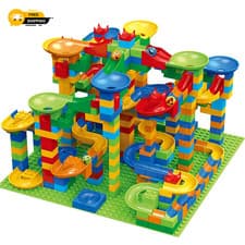 Image of 168pcs Marble Race Run Blocks Maze Ball Track Toy Compatible city Building
