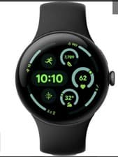 Image of Google Pixel Watch 3 45mm Matte Black Aluminium with Obsidian Band Wi-Fi