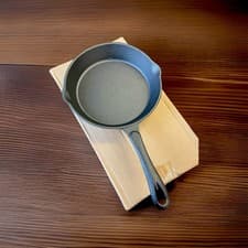 Image of Cast Iron Skillet Frying Pan 20cm Heavy Duty Pre-Seasoned Style Pour Spouts