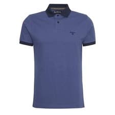 Image of Barbour Lynmouth Tipped Tailored Fit Polo Shirt Oceana