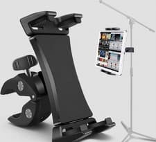 Image of Microphone Music Stand Tablet Smartphone Holder Mount Heavy Duty 360 Degree Swiv