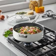Image of GreenPan Ceramic Non-Stick Saute Pan with Lid 30cm White- 5795-1-S