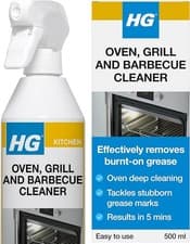 Image of HG Oven, Grill & BBQ Cleaner Spray, Removes Baked-On Food & Grease – 500ml