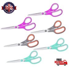 Image of 3Pcs Office Scissors Set Kitchen Sewing Household General Stainless Steel & Grip
