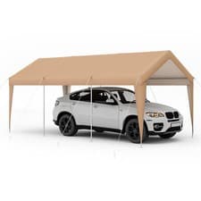 Image of 10 x 20 FT Portable Garage Tent Carport Steel Frame Car Canopy Tent Shelter